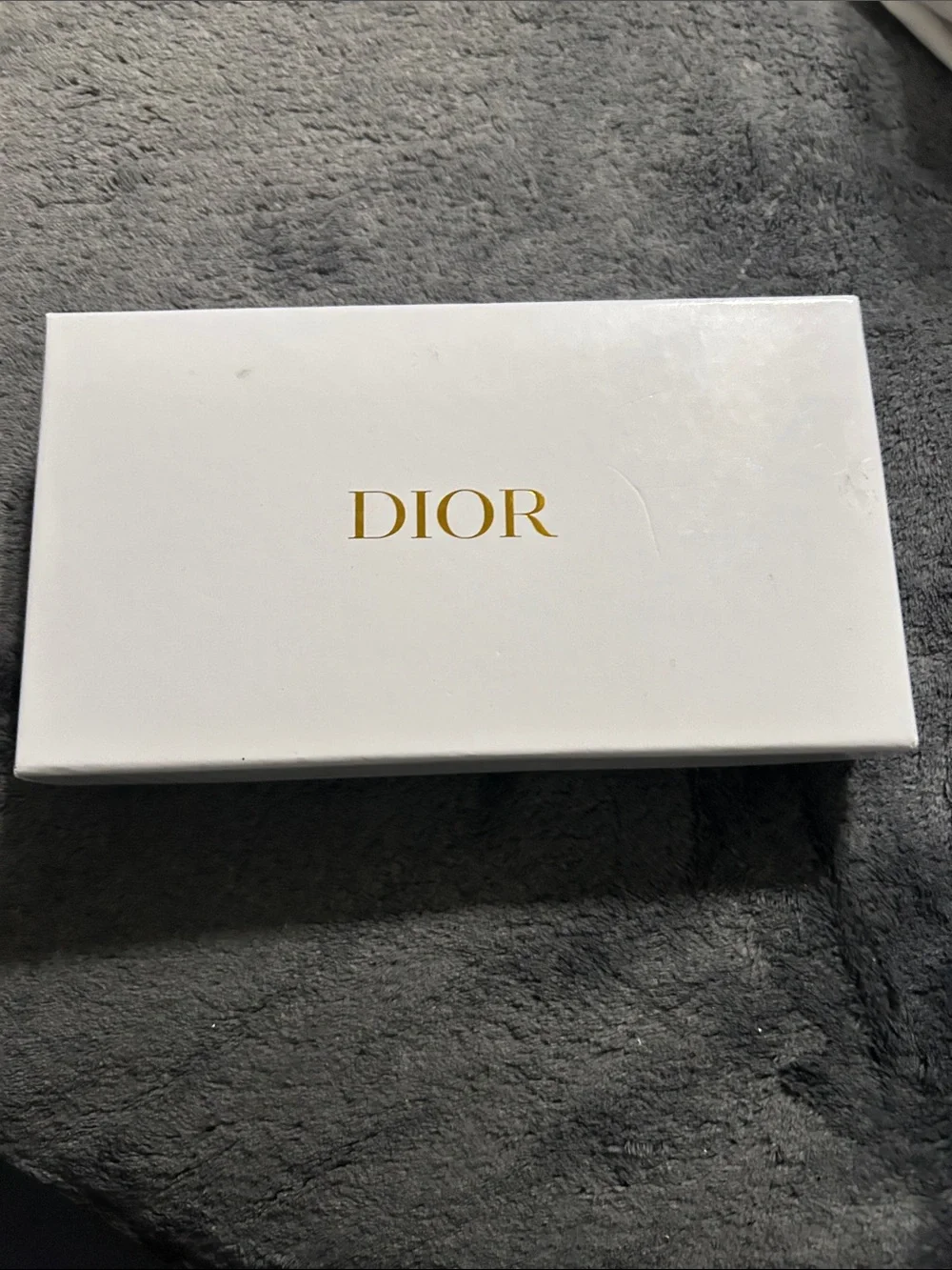 Dior Orange Textured Leather Long Wallet with Gold Oval Clasp